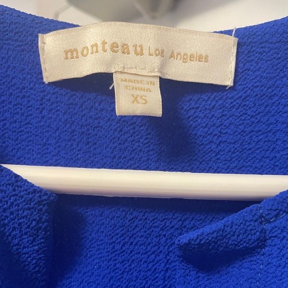 Electric Blue Dress with Breast Pockets - Picture 3 of 3